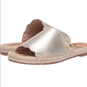 Sam Edelman Gold Andy Espadrille Slide 9.5